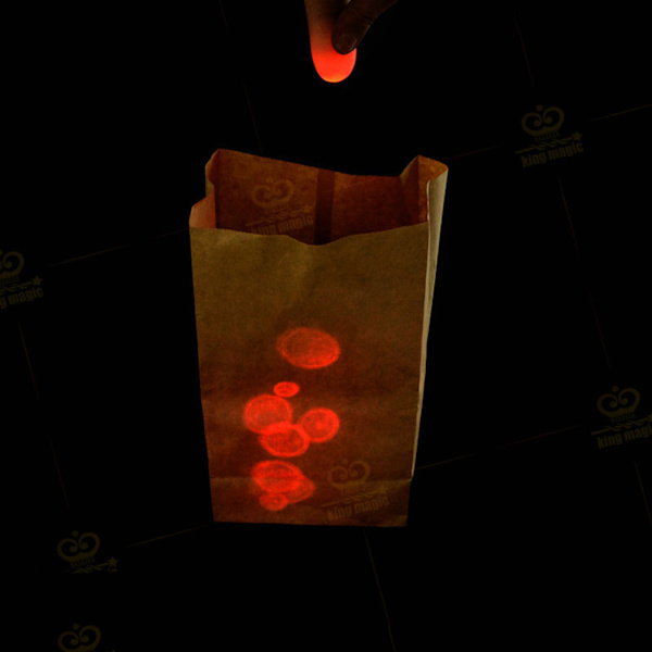 Väska O Lites Luminous Bag Magic Trick Trollkarl Närbild Rekvisita Gimmicks Prank Tool