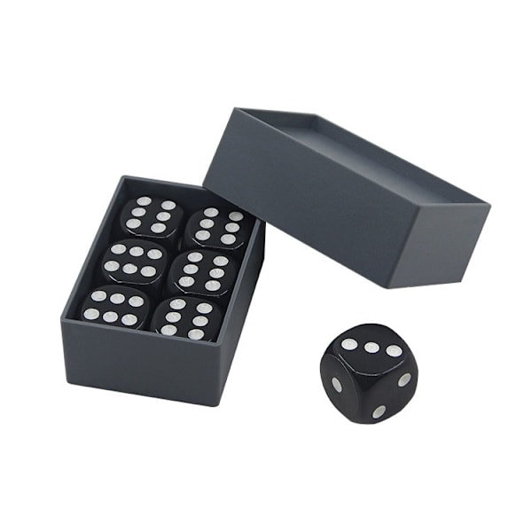 Illusion Dice Magic Sæt – Multiplicerende Terninge Trickboks til Nære Forestillinger, Sort PVC Prop, 6cm