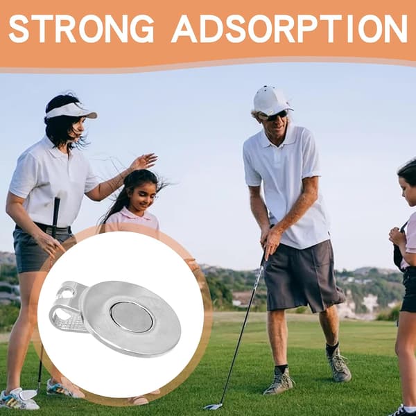 4-pack magnetiska hattklämmor för golfbollsmarkörer för golfkepsar, väskor och bälten