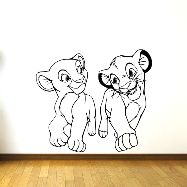 Lion Simba Anime Wall Sticker Avtagbar tapet Hemdekoration