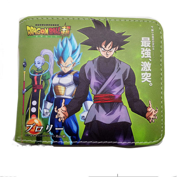 Dragon Balls Sun Goku Anime plånbok Bifold kort plånbok plånbok med myntficka