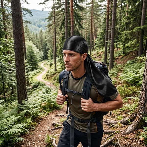 4-pack Durag-huvor för män, andningsbara sovmössor, 2 svarta och 2 grå