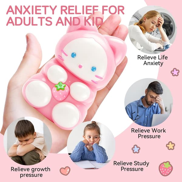 2-pakning Taba Squishy-sett, gigantisk pote- og katteklemmeleker for stressavlastning