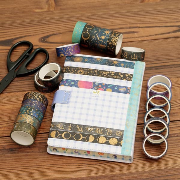 20 ruller stjernehimmel washi-tape med guldfolie til DIY-projekter