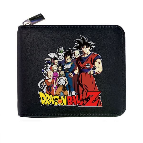 Super Saiyan Dragon Balls Anime plånbok Bifold kort plånbok plånbok med myntficka