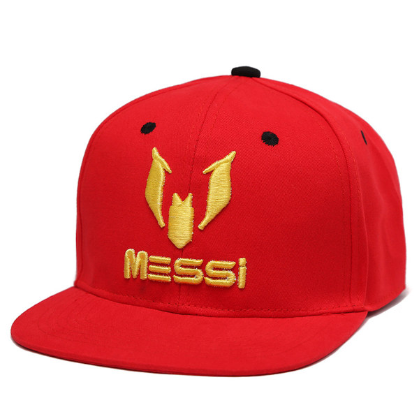Röd Messi cap Sport Fritidshatt Snapback justerbar hatt