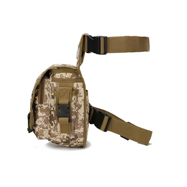 Camouflage Ben Midjeväska Casual Drop Leg Bag Brun lårväska Brown