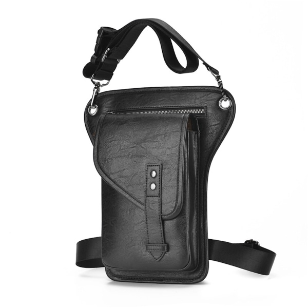 Läder benväska för män Drop midjeväska, lår Fanny Pack för resor utomhus ridning