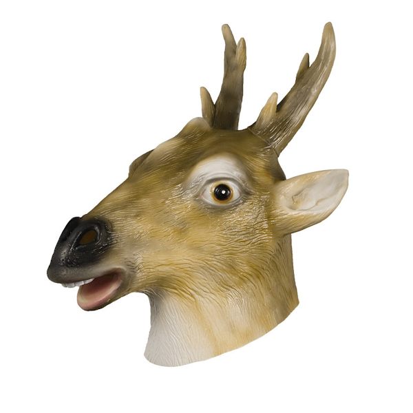 Sika Deer Mask Huvudbonader Animal Cosplay Kostym rekvisita Halloween