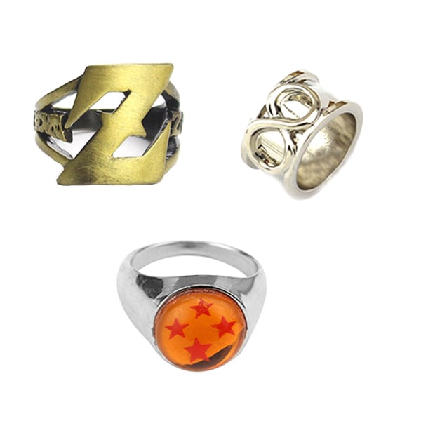 3st Son Goku Ring Anime Smycken Cosplay Ringar för män kvinnor