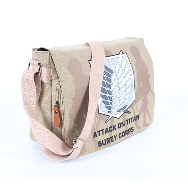 Attack på Titan Bolsa tiracolo Canvas Surey Corps Bolsa Mensageiro Satchel Bolsa Transversal Masculina