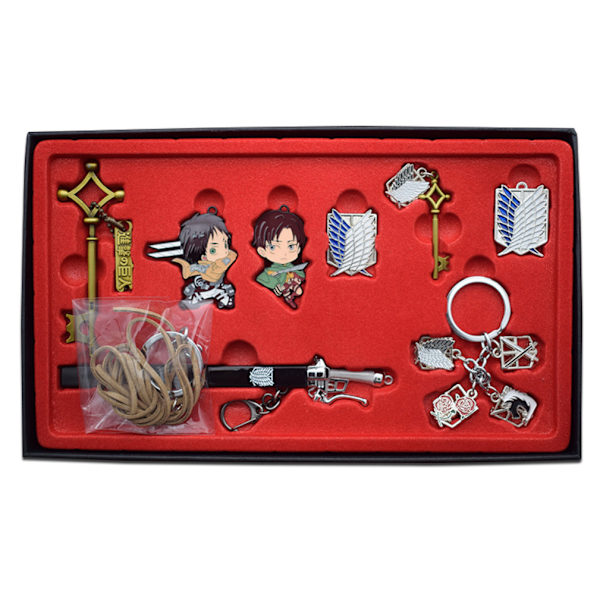 Conjunto de Colar Chaveiro Attack på Titan