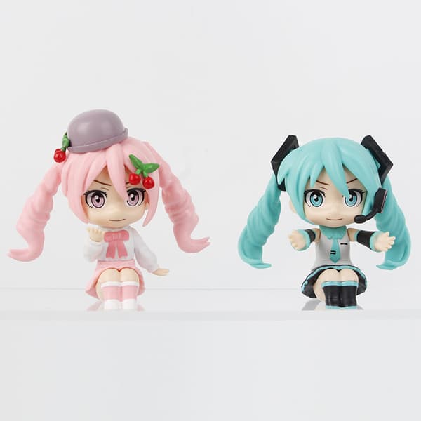 5 st. Hatsune Miku Chibi PVC-karaktärsfigurer samlarset för skrivbordsdisplay