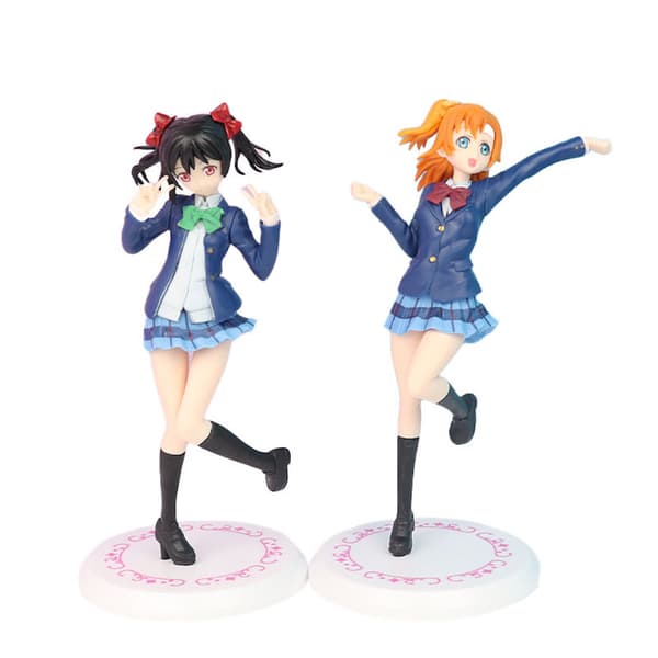 5 st Lovelive Vacker Flicka Anime Figur Leksak Samling Modell Dekoration Samlarobjekt Staty