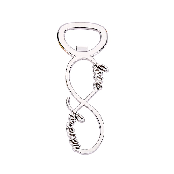 10 Styck Silver 8 Antal Bröllopsfavoriter Flasköppnare Gäst Souvenir Present Set