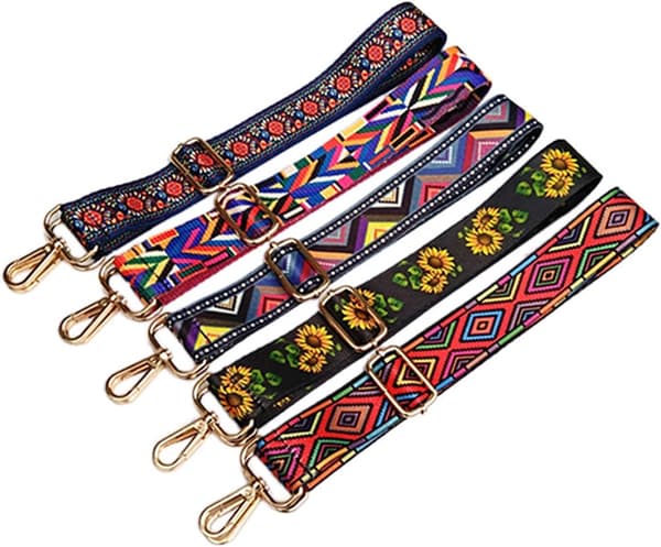 Justerbar bred sommerfugle-skulderrem til crossbody-tasker og håndtasker