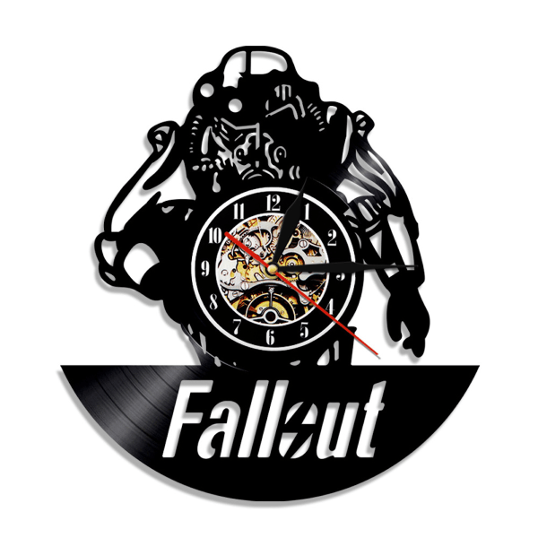 Fallouts Vinyl Väggklocka Record Klocka Retro Dekor Väggkonstklocka