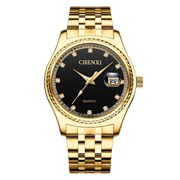 Par Quartz Watch Business Watch Black Urtavla med datum rostfritt stål