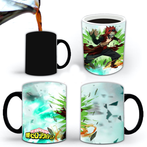 My Hero Academia färgskiftande mugg Keramisk kaffemugg Thermal tekopp Nyhetspresent