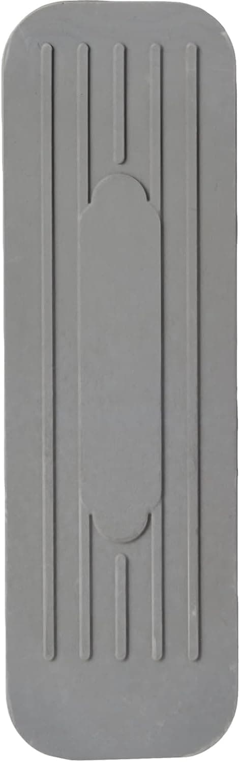 Kraftig dørkile i gummi til gulve, grå, 12 x 3,5 x 2 cm