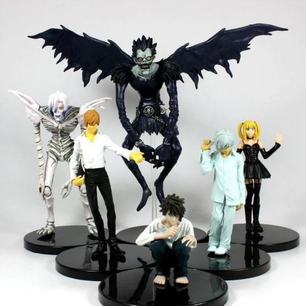 6 st Death Note Ryuk Light L Misa Rem PVC Anime-figurer samlarobjekt modellset