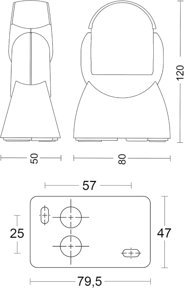 Infraröd PIR-rörelsesensor, 10 m räckvidd, 120° detektering, IP54, 500W, Vit