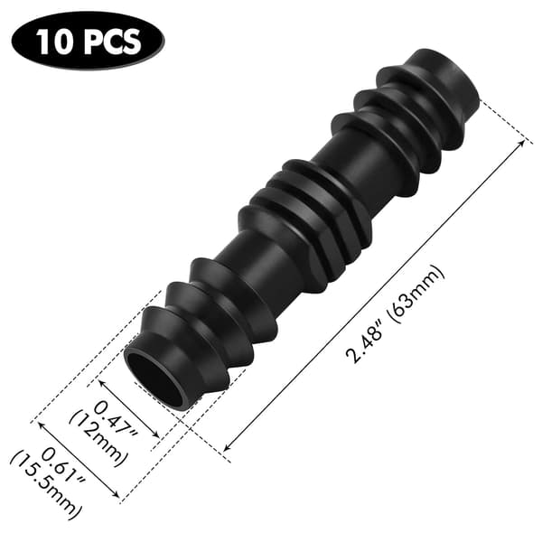 10 stk. 13 mm modhage-slangekoblinger til havedrypvanding, rørkobling