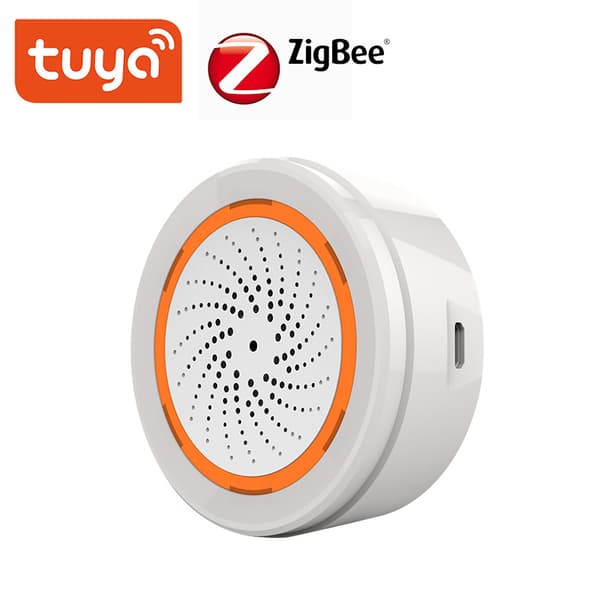 Tuya ZigBee 3.0 Smart Sirene Alarm Temperatur Fugtighedssensor SOS-forbindelse