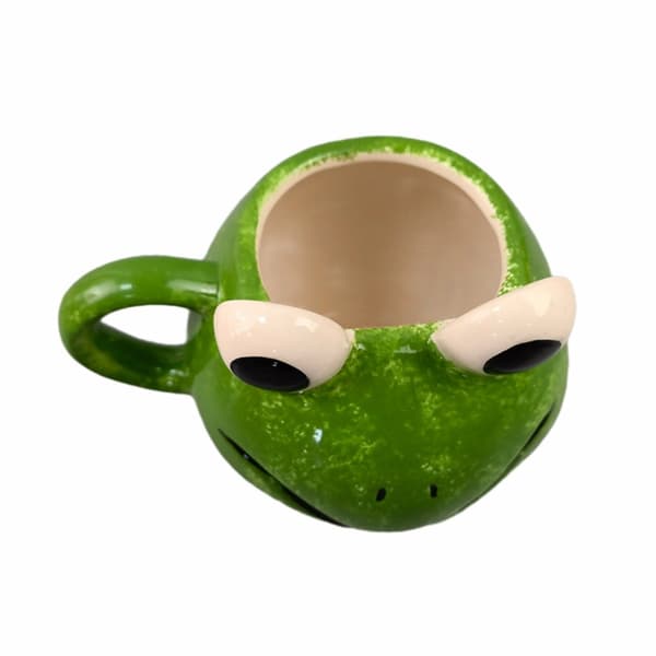 Söt Groda Keramikmugg – 350ml Rolig & Lekfull Groda-Formad Mugg för Kaffe & Te