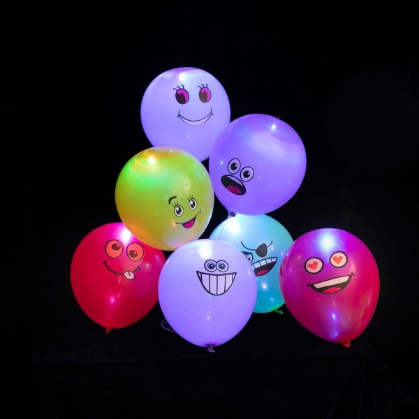 50st Smile LED-ljusande ballonger Festivaldekor Set Festdekoration