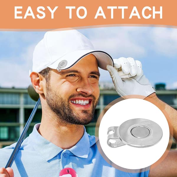 4-pack magnetiska hattklämmor för golfbollsmarkörer för golfkepsar, väskor och bälten