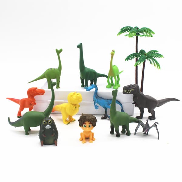 12 stk. dinosaurfigurer 4-7 cm PVC mini samlerobjekter kagedekorationssæt