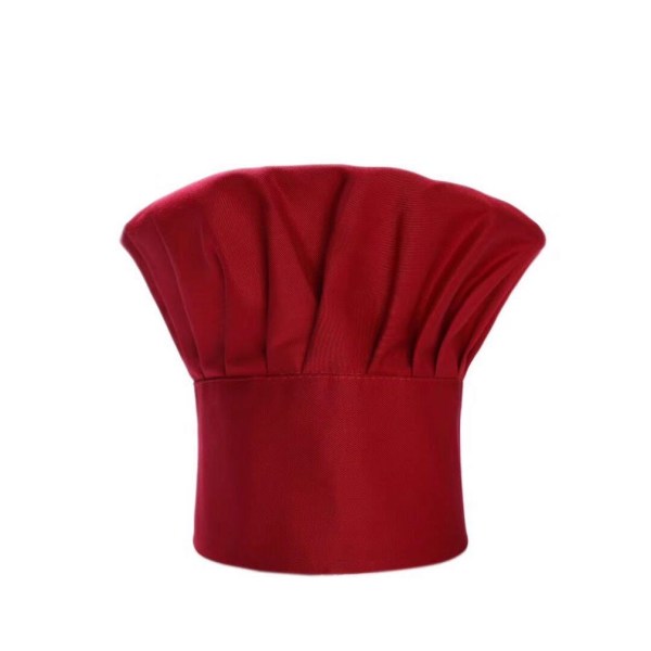 High Top Röd Chef Hatt Matlagning Kepsar Kök Mat Service Kepsar Justerbara