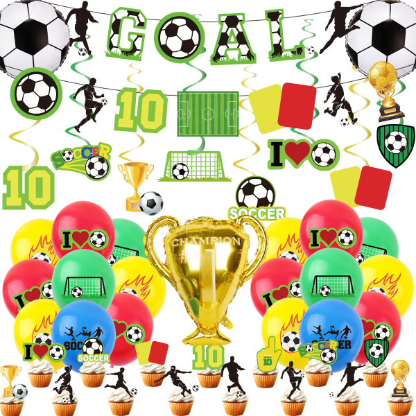 Qatar World Cup Grattis på födelsedagen Ballong Set Latex ballonger Party Dekoration Kit