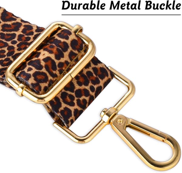 Väskrem med leopardmönster, justerbar bred axelrem för crossbody-väskor