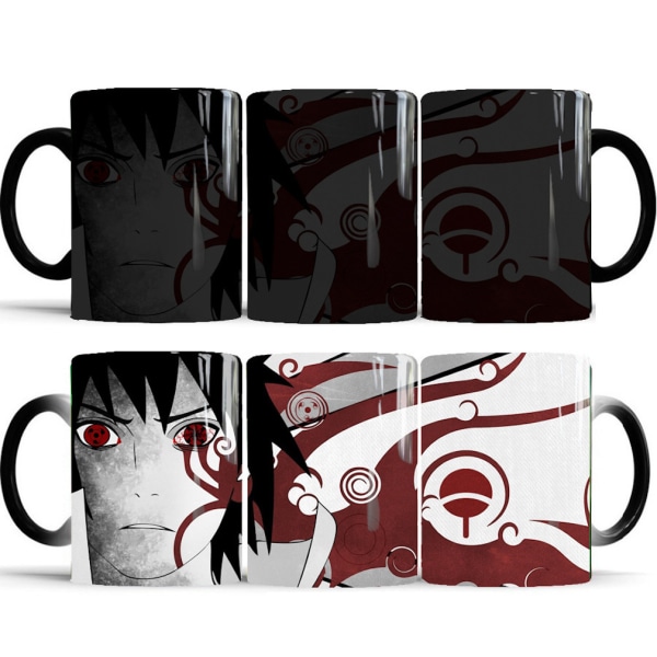 Uchiha Sasuke färgskiftande mugg Keramisk kaffemugg Thermal tekopp Nyhetspresent