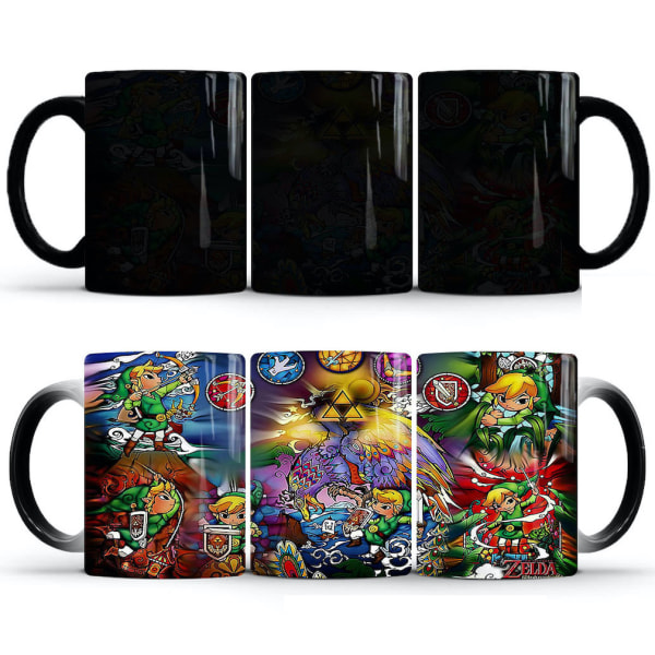 Legend of Zelda färgskiftande mugg Keramisk kaffemugg Thermal tekopp Nyhetspresent