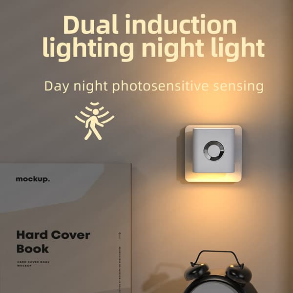 Handsfree Rörelsesensor LED Nattlampa med Plug-In Design för Sovrum