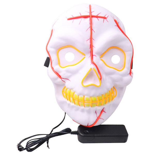 Luminous Mask Skrämmande LED Mask Halloween Cosplay Kostym rekvisita