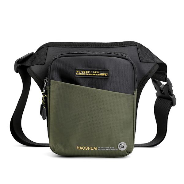 Benväska Sport Tactical Molle Nylon Vattentålig Fanny Pouch Black