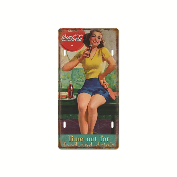 6st Cola Annonsaffischer Järn Vintage Oinramad väggdekor 20x30cm för Bar Pub Hem