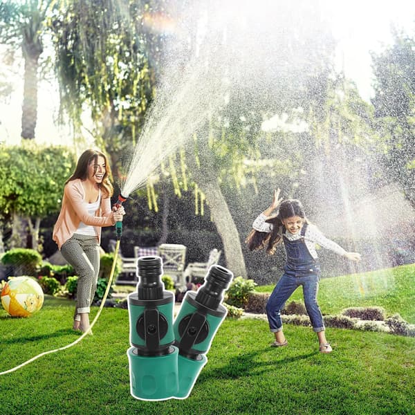 3-pak haveslange-afspærringsventil lynkobling 16 mm inline flowkontrol