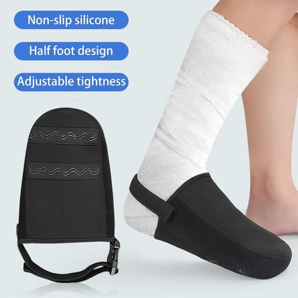 Gipssocka tåskydd med halkskyddsrem, justerbart halvfotsskydd
