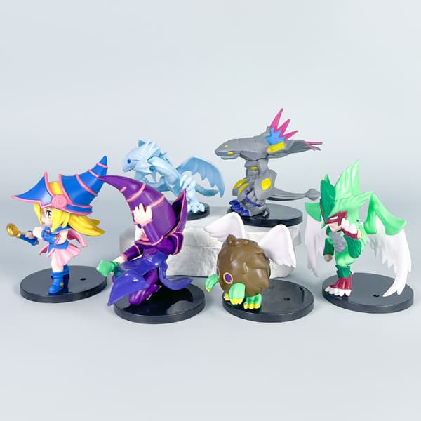 6 stk. Yu-Gi-Oh karakterfigurer 10 cm PVC Chibi Anime samlerobjekt-sæt
