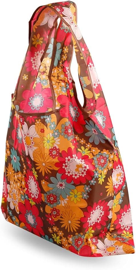 3 st stora hopfällbara shoppingkassar, återanvändbara matkassar i ripstop-nylon