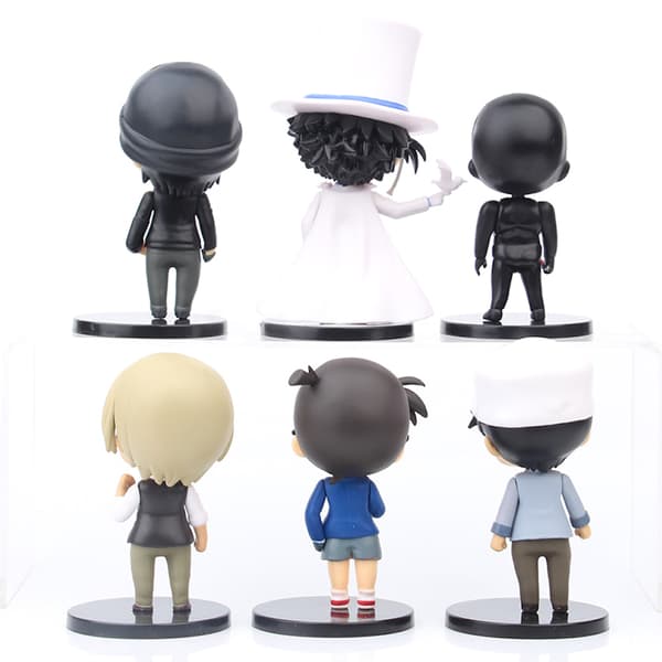 6 stk. Detektiver Conan Anime Figur Leketøy Samling Modell Dekorasjon Samleobjekter Statue