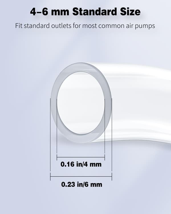 2 m akvarieslang 4-6 mm genomskinlig PVC-luftslang för akvarieluftpump