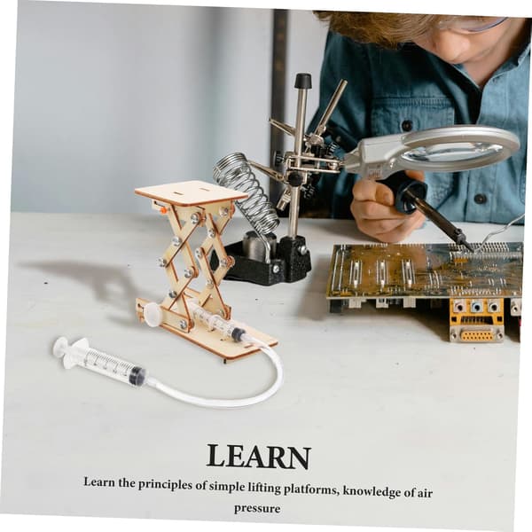 Hydraulisk lyftplattform STEM vetenskapligt experiment DIY ingenjörsmodell för barn