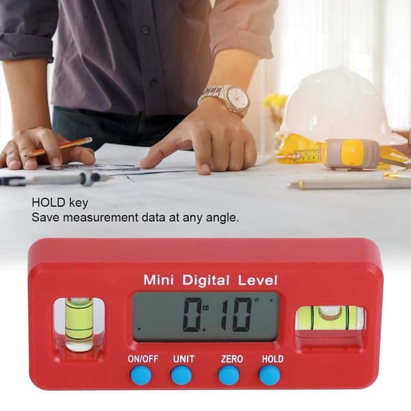 Digitalt vaterpas med LCD-display og magnetisk base, 0,1° opløsning