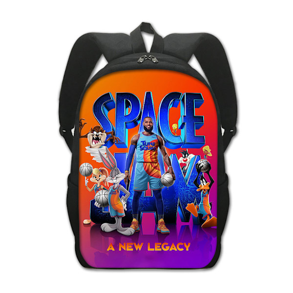 Space Jam Legacy Anime Skolryggsäck Casual Daypack Ryggsäck Cool bokväska